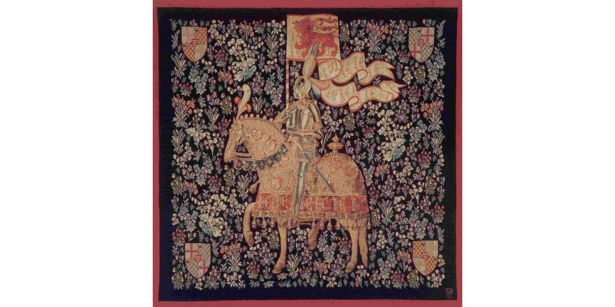 Gobelín Tapisserie  Le chevalier carrée